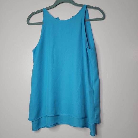 Violet & Claire Tops - S Violet + Claire Sky blue tank top shirt blouse sleeveless flutter chiffon O